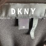 DKNY  black white and purple print wide leg belted jumpsuit size 12 Photo 6