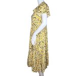 Topshop  Dress Womens 4 Petite Yellow Black Daisy Print Grandad Shirt‎ Dress Boho Photo 2