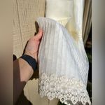 Vintage 1940s Ivory Organza Wedding Dress Appliqué Lace Antique Wedding Photo 8