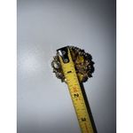 Vintage Weiss Pink & Iridescent AB Rhinestone Mounded Cluster Brooch Signed Red Photo 4