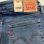 Levi's Wedgie Straight Stretch Denim Jeans 32 x 28 High Rise Cropped Distressed Photo 3