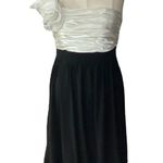 Gunne Sax Retro  JESSICA McCLINTOCK Black white one shoulder mini cocktail dress Photo 7