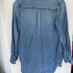 Merona  Blue Denim Oversized Long Sleeve Shirt Photo 3