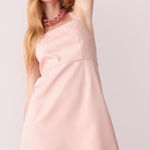 J.Crew  NWT $168 Square Neck A-Line Lined  Blush‎ Dress in Gramercy Twill Size 12 Photo 0