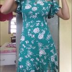 ✨ Flower Print Dress✨ Green Size M Photo 4