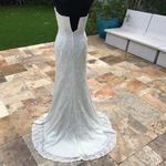 David's Bridal Glina David’s bridal floral lace beaded strapless wedding dress style s8551 sz 2 Photo 3