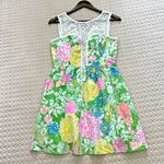 Lilly Pulitzer NWOT Raegan Hibiscus Stroll Print Lace Inset Fit & Flare Dress Photo 3