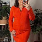 Milly  x Revolve Polo Cardigan Mini Dress Coral Size Small NWT Photo 2