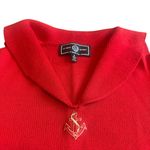 St. John Sport Red Pullover Sweater Anchor Embroidered Wool Size Medium Women's Photo 6