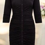 Torrid NWT  At The Knee Studio Knit Shirred Shirtdress Black 3 3X 22 24 Photo 0