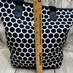 Michael Kors Dark Blue and White Polka Dot Nylon Double Handled Tote Carry All Photo 3