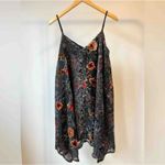 Anthropologie By Eri + Ali Velvet Swing Dress Black Flower Bohemian Size XS Photo 4