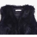 NWT Youhan Women's Faux Fur Vest Coat Sleeveless Jacket size xs Black Photo 4