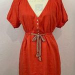 J.Crew  Linen Coral Dress Size 6 Photo 0
