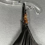 Nicole Miller Top Womens Large Black Cowl Neck Beaded Strap Tank Made USA Chic Photo 3