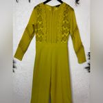 Valentina Romantic Sexy Lace Detail Jumpsuit in Yellow Size Large Photo 2