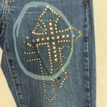 Wrangler Mae Low Rise Bootcut Razzle Dazzle Jeans Rhinestone Stud Cross Size 3/4 Photo 8
