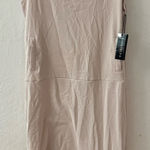 Kimberly  Cream Sleeveless Midi Side Slit High Neck Lounge Dress Large Photo 0