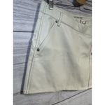 Free People New  We The Free Wynne Vegan Leather Mini Skirt Bone White Cream 31 Photo 7