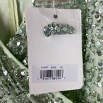 Mac Duggal Sage Green Sequined Butterfly Sleeve High Low Gown Size 12 93681 Photo 7