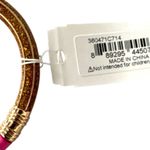 Betsey Johnson Pencil Hinged Bangle Cuff Bracelet Gold Pink Photo 4