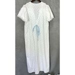vtg BALLET NEW YORK Babydoll Gown Robe floral Lingerie Piegnoir modest cottage L Blue Size L Photo 1