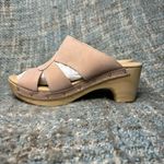 Five Worlds By Cordani Zafira Wooden Clog Sandal in Pink Nubuck Leather Size 9 Photo 2