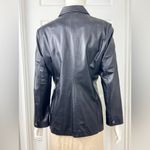 Apostrophe  Black Business Soft Leather Women's Casual Blazer Size 14P Photo 6