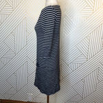 Reiss Gems Stripe Shift Ponti Dress in Navy Blue Photo 4
