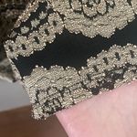 Eliza J golden floral scalloped lace mesh overlay shift cocktail dress size 10p Photo 5