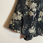 Tommy Bahama Silk Floral Print Bolero Jacket Women's Medium Black Ivory Blazer Photo 7