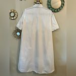 COS White Voluminous Poplin Collared Cotton Shirt Dress Size 4 Classic Modern Photo 7