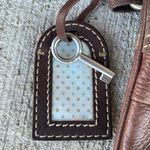 Fossil  Brown Leather Suede Crossbody Bag Purse Classic Vintage Photo 3