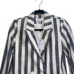 L'Academie NEW NWT L’Acdemie Poppy Linen Blend Blazer Jacket In Navy Stripe Photo 2