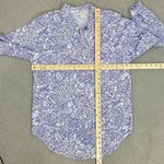 Premiere Vintage Floral Oversized Shirt Button Up Purple White Size 8 Boyfriend Photo 10