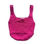 Aritzia Babaton Sculpt Knit Bustier Tank In Fuchsia/Pink Photo 5