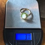 Natural Ethiopian Opal Chrome Diopside Sterling Silver Halo Ring Size 5.75 White Photo 7