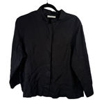 Bryn Walker  100% Linen Black Button Front Shirt Lagenlook Womens Medium Photo 0