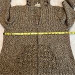 Cabela's Cabela’s Zip Up Hooded Sweater Crocheted Pockets & Hood Brown No Size SEE MEAS. Photo 7