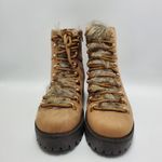 Journee Collection  Women's Trail Tan Faux Suede Lace Up Hiking Boots Size 9 Photo 12