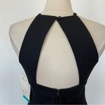 Vintage 90s Solid Black Beaded Babydoll Cocktail Dress Size 10 Photo 4