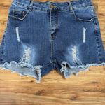 Ms‎ Maggie Women's Sz 4 Destructed Denim Shorts Distressed Cut Off Blue Jean Photo 1