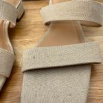 Joie ‎ Nolita Beige Linen Square Toe Sandals Size 9.5 Photo 3
