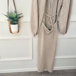 Joslin Studio Aurora Knit Long Sleeve Maxi Dress Flax Size M Tan Size M Photo 6