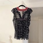 Ulla Johnson Anosha Floral Silk Georgette Blouse in Midnight Size 2 Retail $357 Photo 9