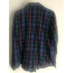 Victoria's Secret  Women’s Green Plaid Button Up Pajama Shirt Pj  Sleep Top Sz L Photo 2