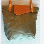 Lauren Ralph Lauren Hunter Green and Tan Leather Tote Bag Photo 11