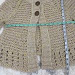 Free People Open Knit Cream and Yellow 3 Button Flared Sleeve Cardigan Photo 12