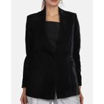 PowerSutra Velour Velvet Finnish‎ Jacket Women Sz 11XL Black Office Holiday New Photo 3
