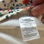 Time and Tru White Floral Bikini 2 Piece Bathing Suit High Waist Beach Pool‎ L Size L Photo 5